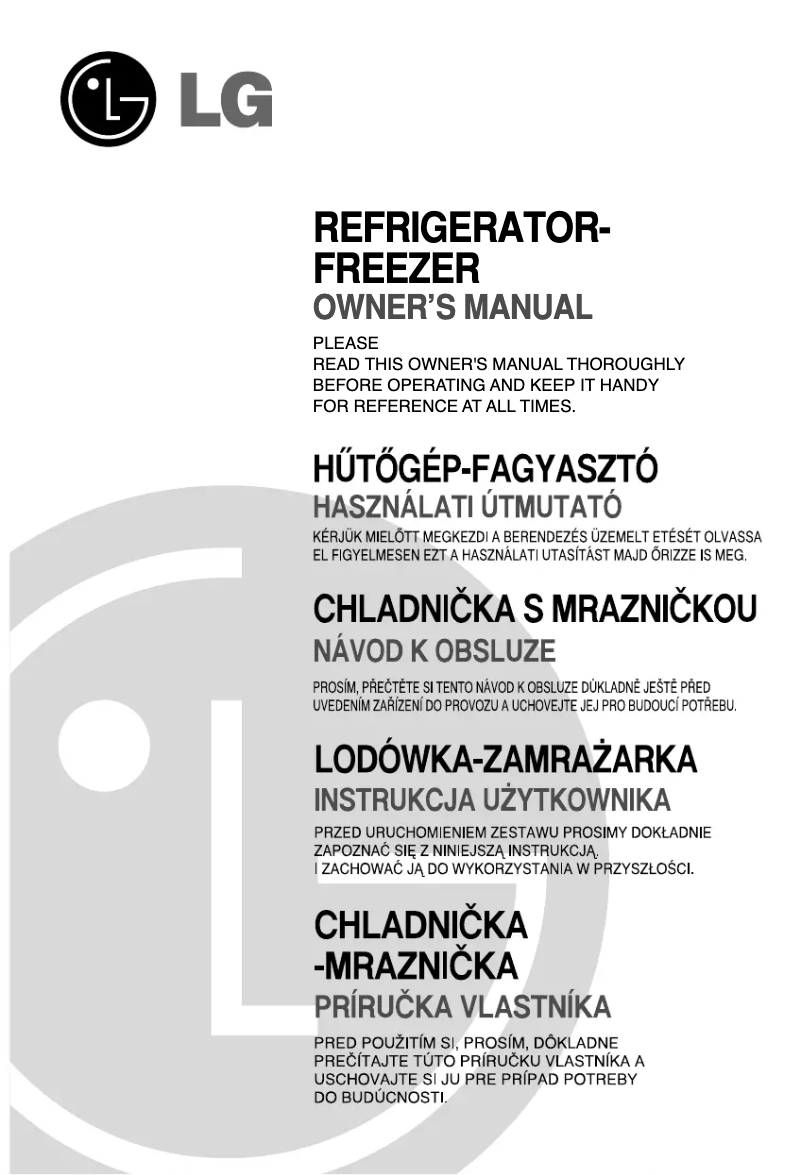 Page 1 de la notice Manuel utilisateur LG GR-B652YLBK