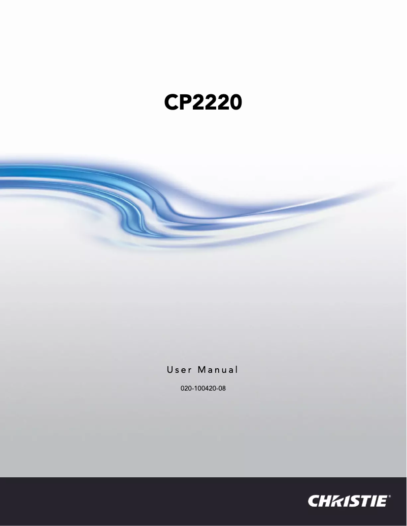 Image de la première page du manuel de l'appareil CP2220