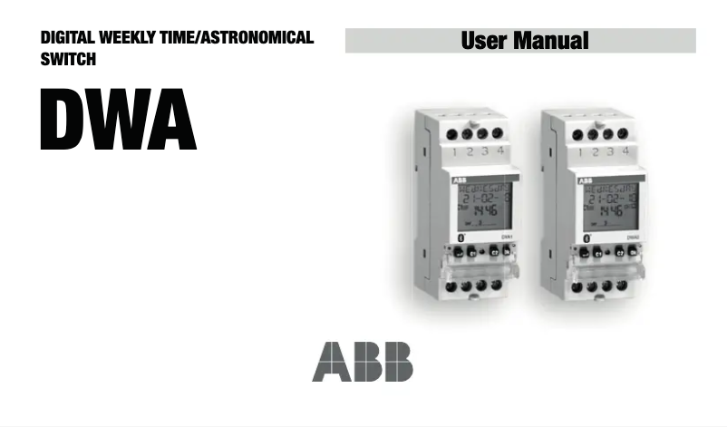 Página 1 del manual Manual de usuario ABB DWA1