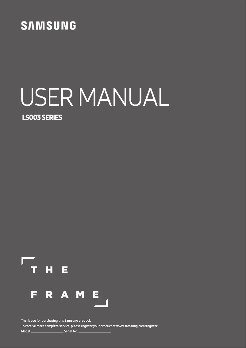 Page n°1 - Manuel utilisateur Samsung UE65LS003AU