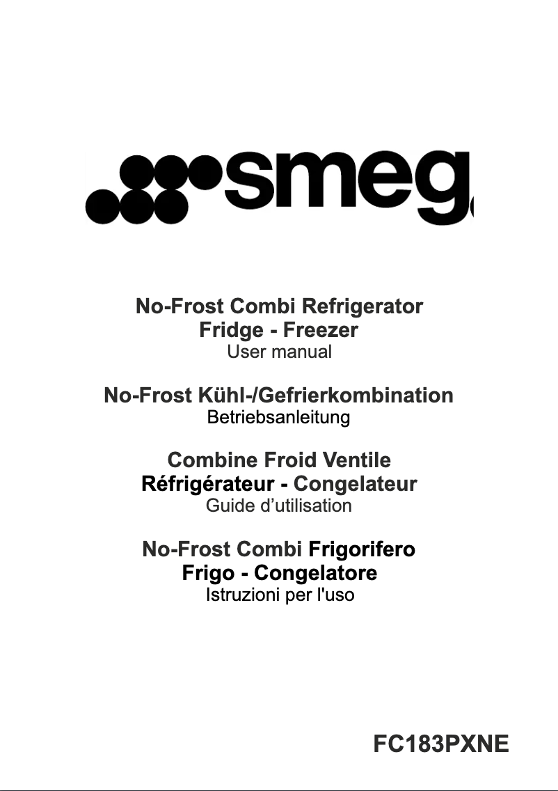 Page 1 de la notice Mode d'emploi Smeg FC183PXNE