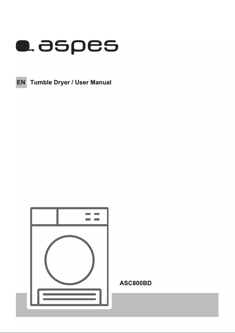 Page n°1 - Manuel utilisateur Aspes ASC800BD