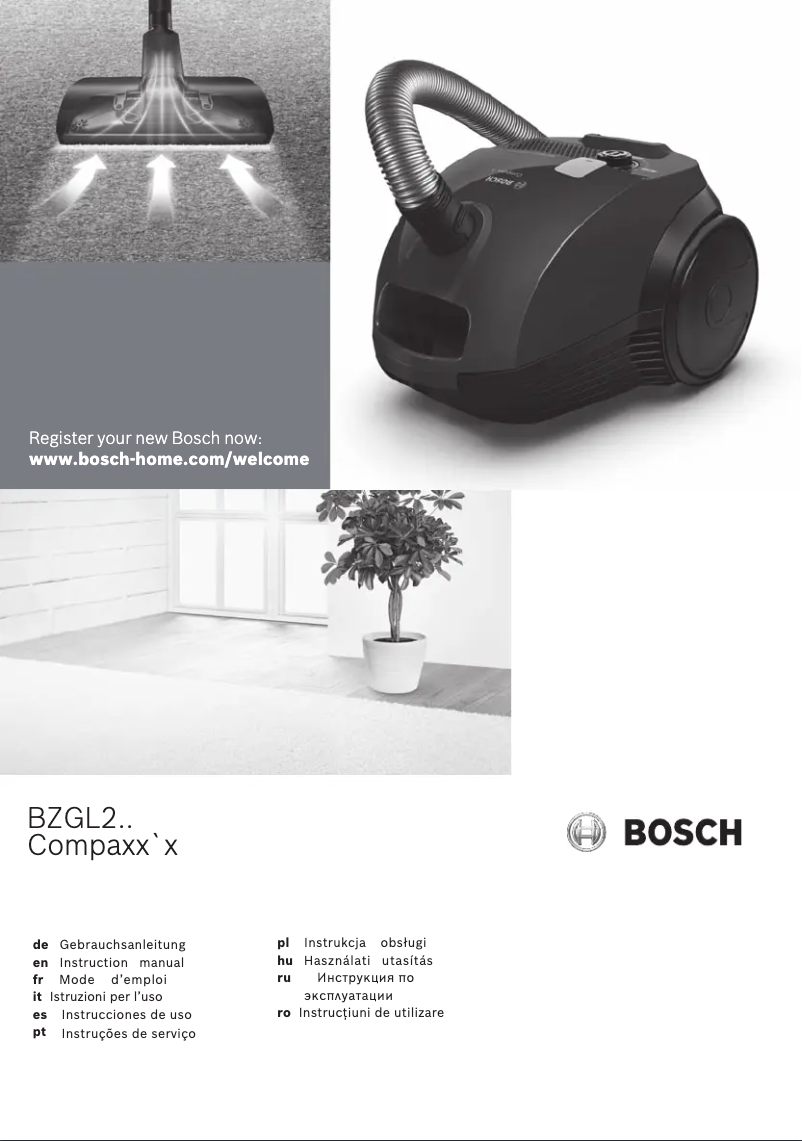 Page 1 de la notice Manuel utilisateur Bosch Compaxx'x Parquet BZGL2B316