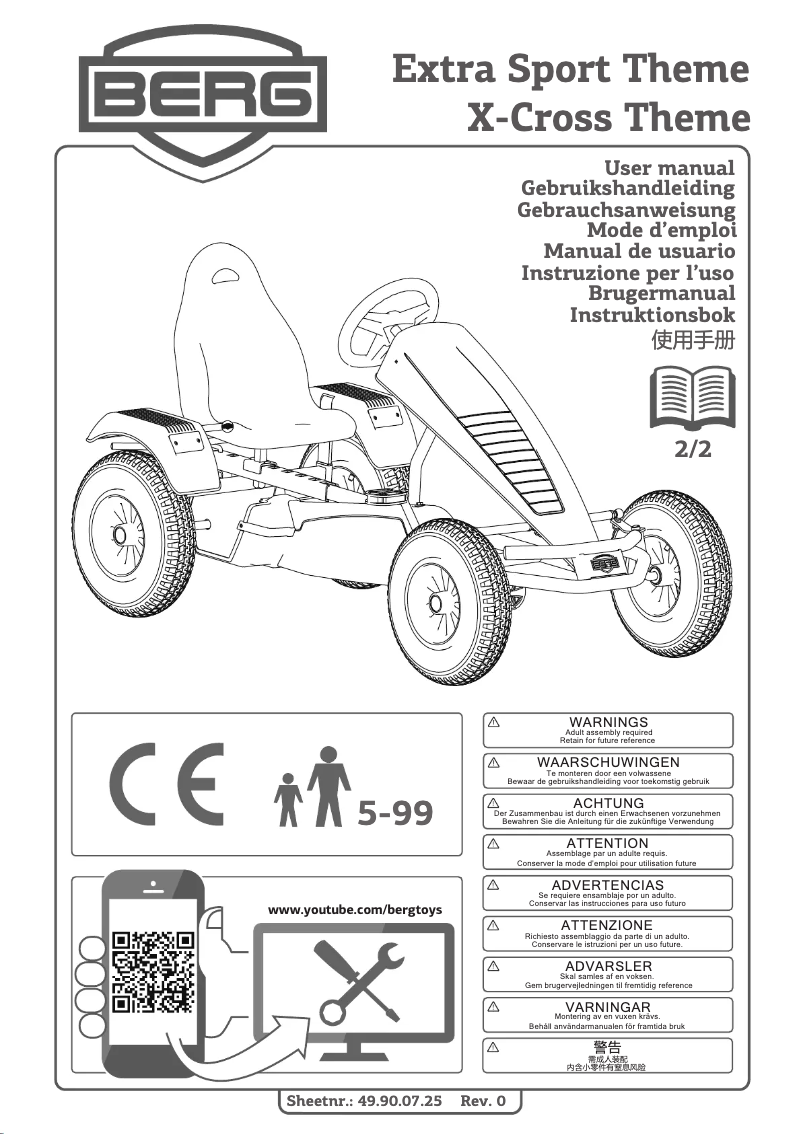 Page 1 de la notice Manuel utilisateur Berg Extra Sport Theme