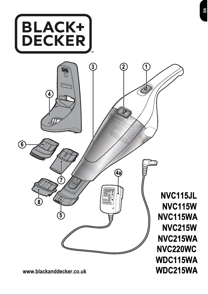 Page n°1 - Manuel utilisateur Black & Decker NVC220WC