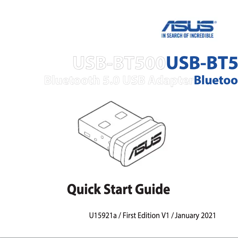 Image de la première page du manuel de l'appareil USB-BT500
