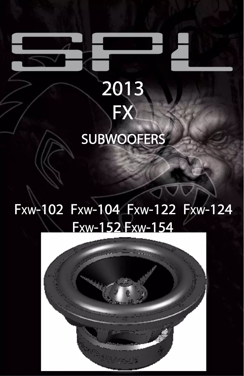 Page 1 de la notice Manuel utilisateur SPL FXW-122