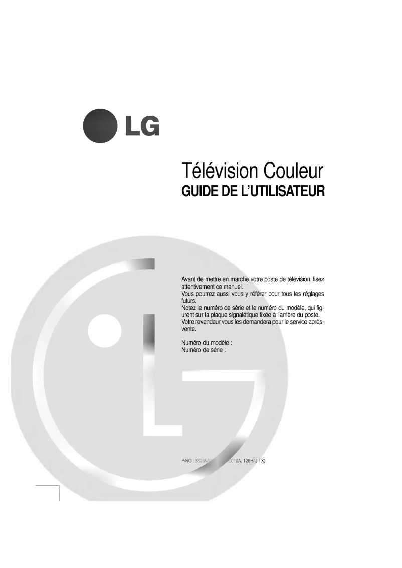 Page 1 de la notice Manuel utilisateur LG RT-21FC40VQ