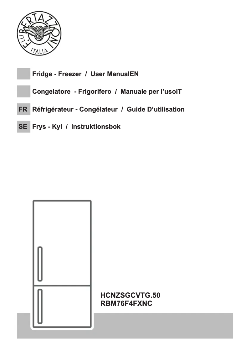 Page 1 de la notice Manuel utilisateur Bertazzoni RBM76F4FXNC