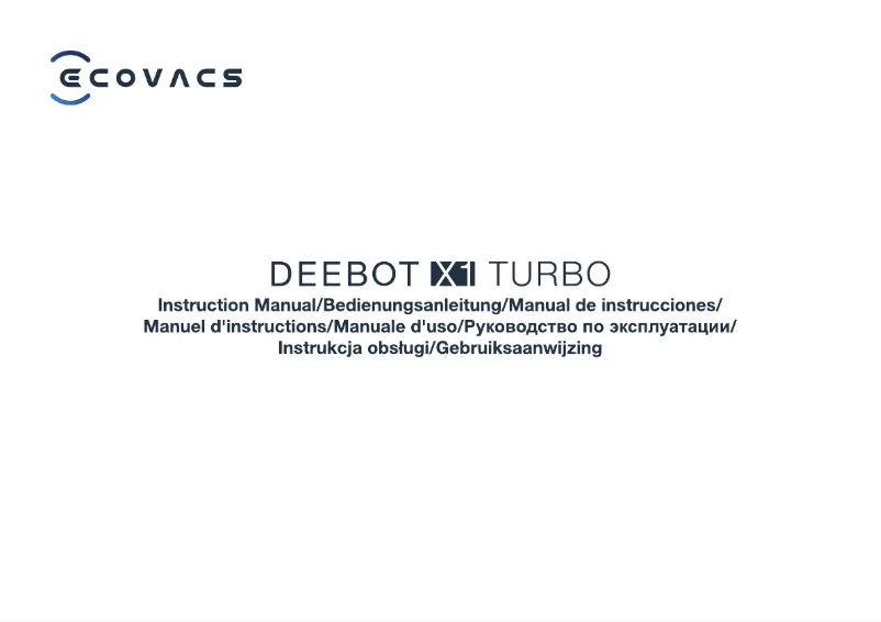 Page n°1 - Manuel utilisateur ECOVACS Deebot X1 Turbo