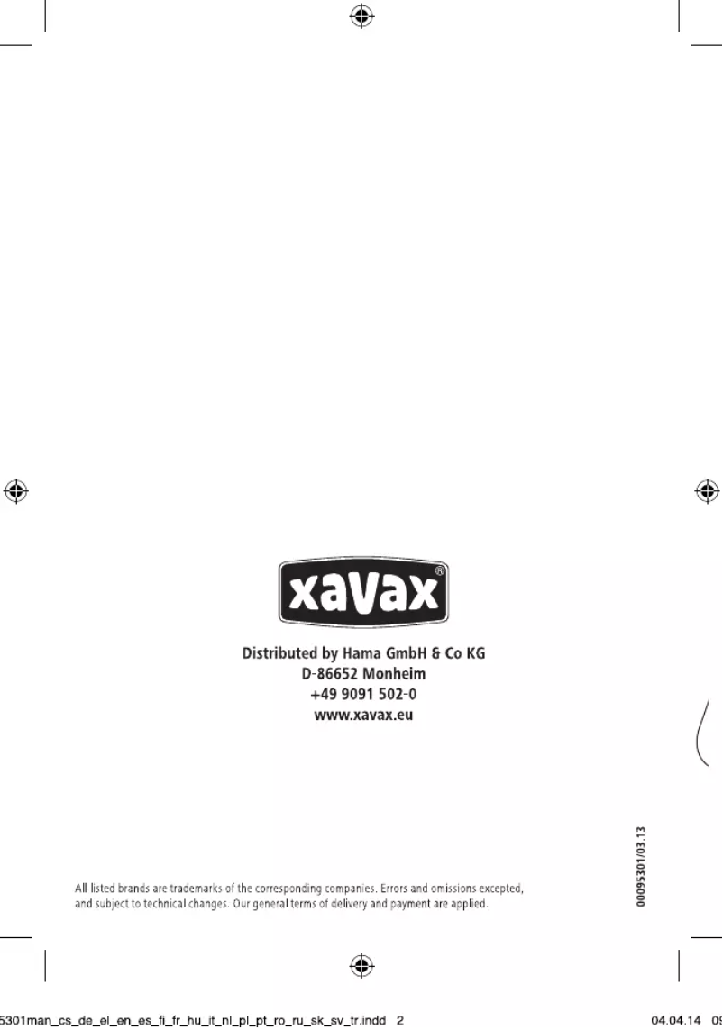 Image de la première page du manuel de l'appareil Liliana