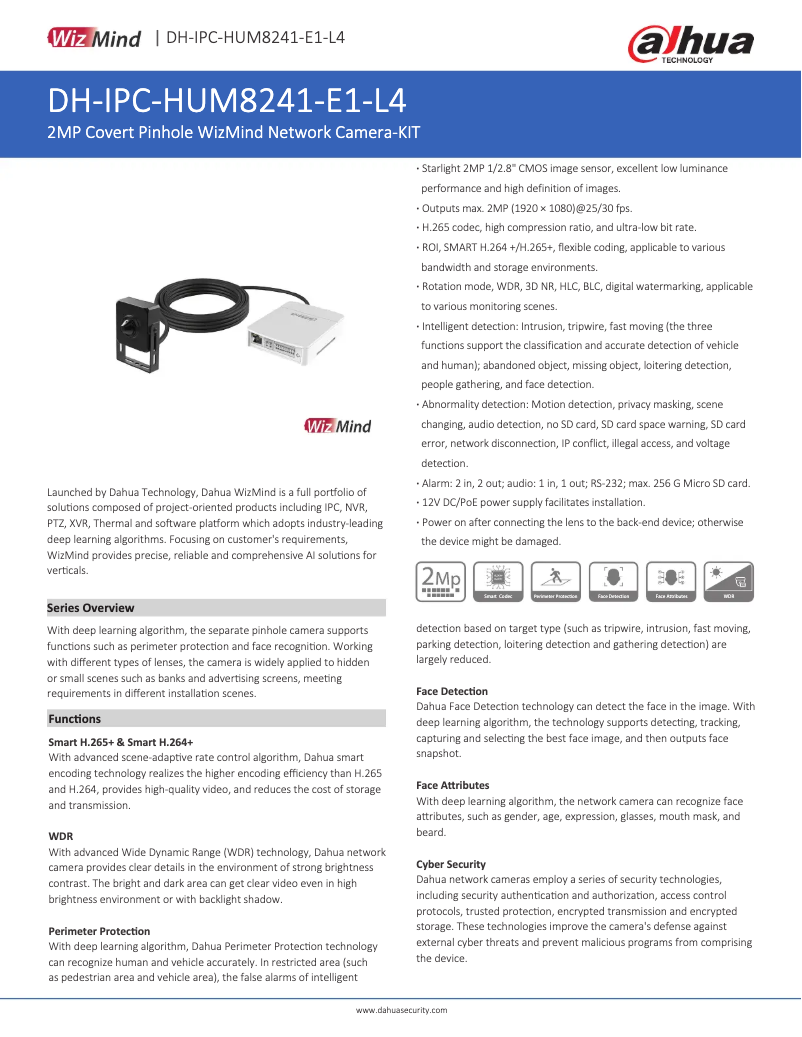 Image de la première page du manuel de l'appareil IPC-HUM8241-E1-L4