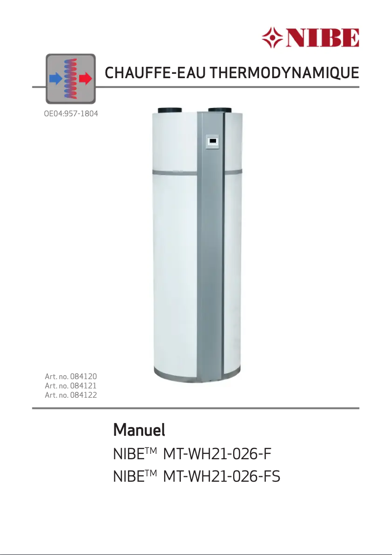 Image de la première page du manuel de l'appareil MT-WH21-026-F