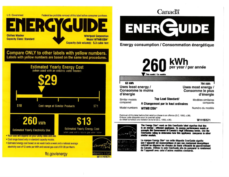 Imagen de la primera página del manual del dispositivo WTW8120HC