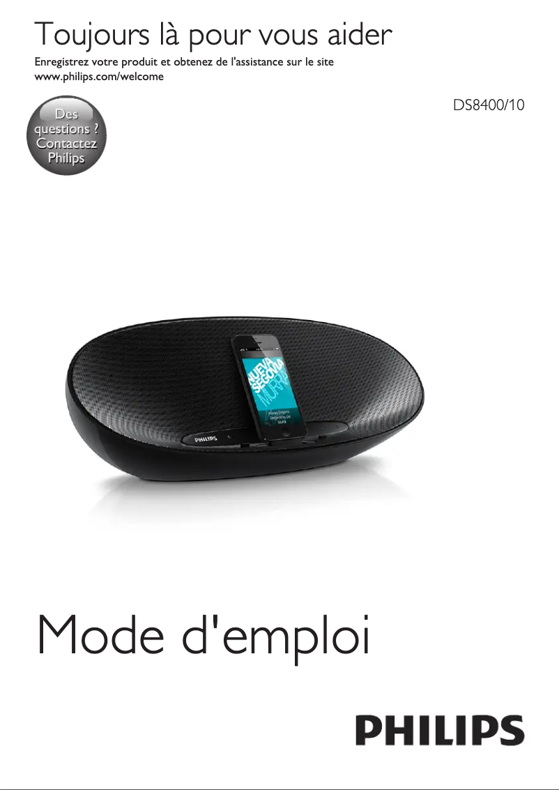 Page 1 of the manual User Manual Philips DS8400