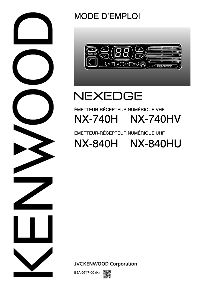 Page n°1 - Manuel utilisateur Kenwood NX-840H