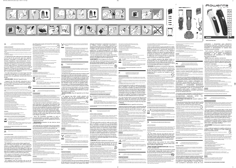 Image de la première page du manuel de l'appareil Nomad TN2300F0