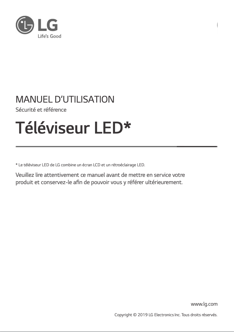 Page n°1 - Manuel utilisateur LG 49UM7000PLA
