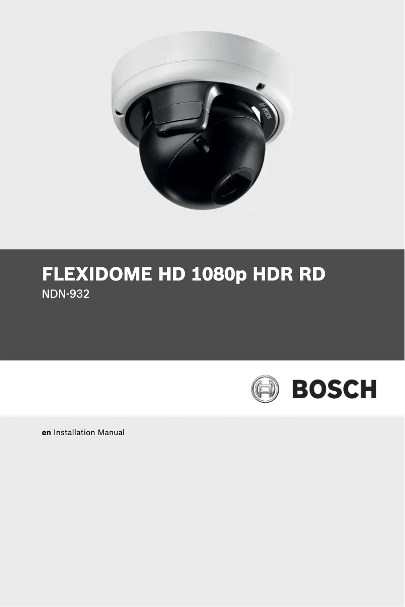 Página 1 del manual Manual de usuario Bosch FlexiDome IP NDN-932