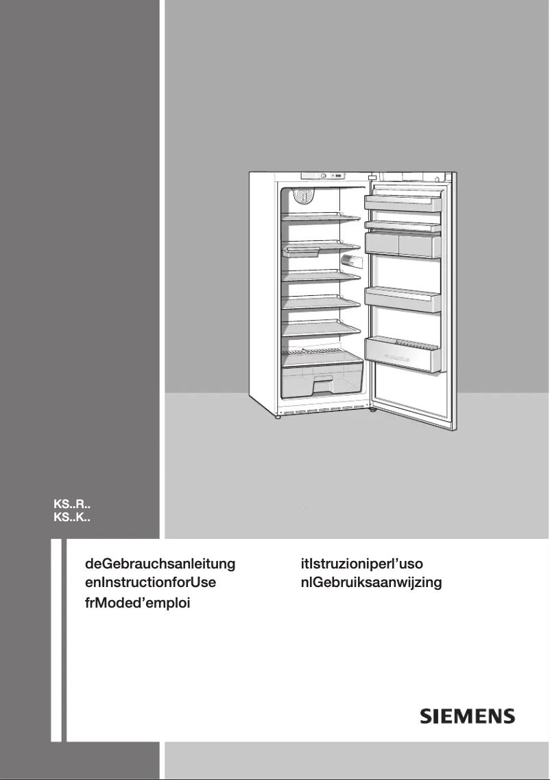 Page n°1 - Manuel utilisateur Siemens KS38RN95
