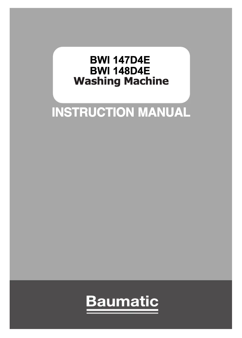 Image de la première page du manuel de l'appareil BWI 147D4E