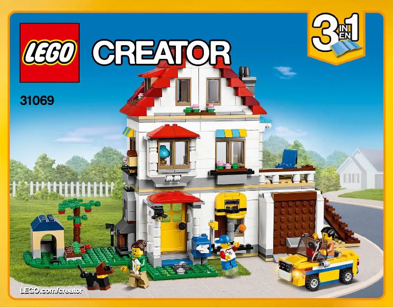 Page 1 de la notice Consignes visuelles Lego Creator 31069