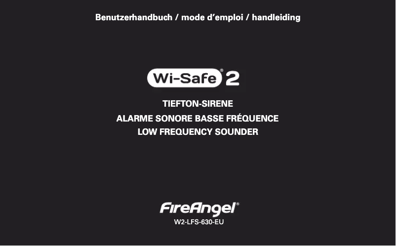 Page 1 de la notice Manuel utilisateur FireAngel W2-LFS-630-EUT