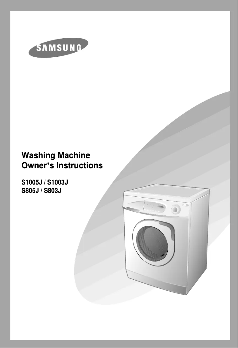 Image de la première page du manuel de l'appareil S1005J