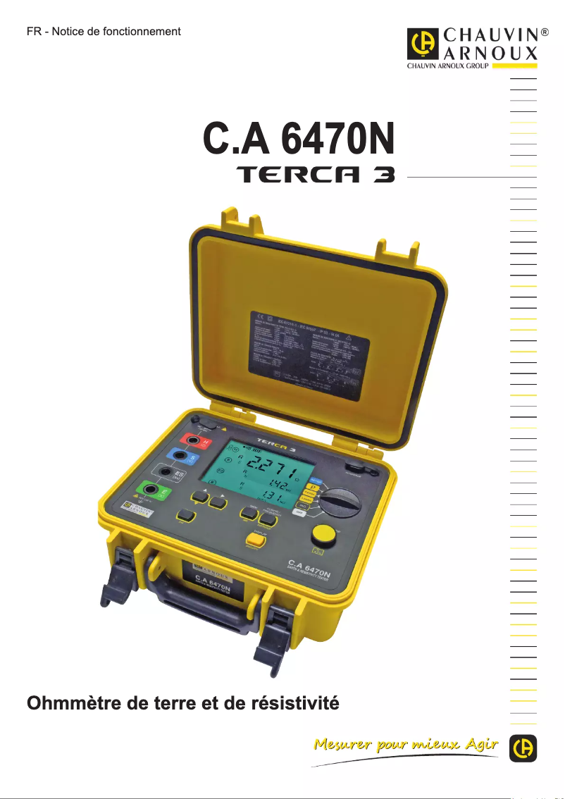 Página 1 del manual Manual de usuario Chauvin Arnoux Terca 3 C.A 6470N