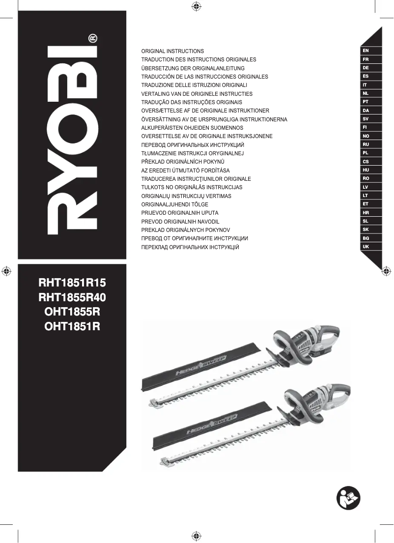 Página 1 del manual Manual de usuario RYOBI RHT1851R15