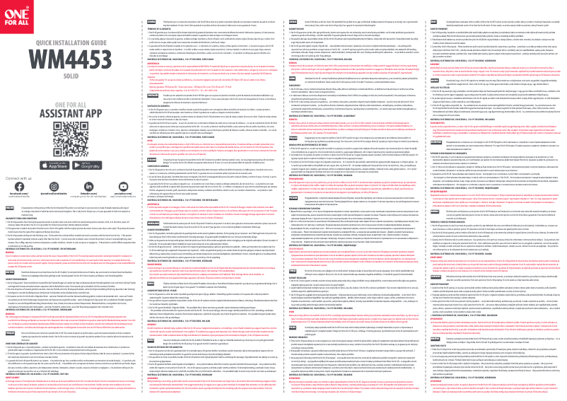 Page 1 de la notice Manuel utilisateur One for all WM 4453