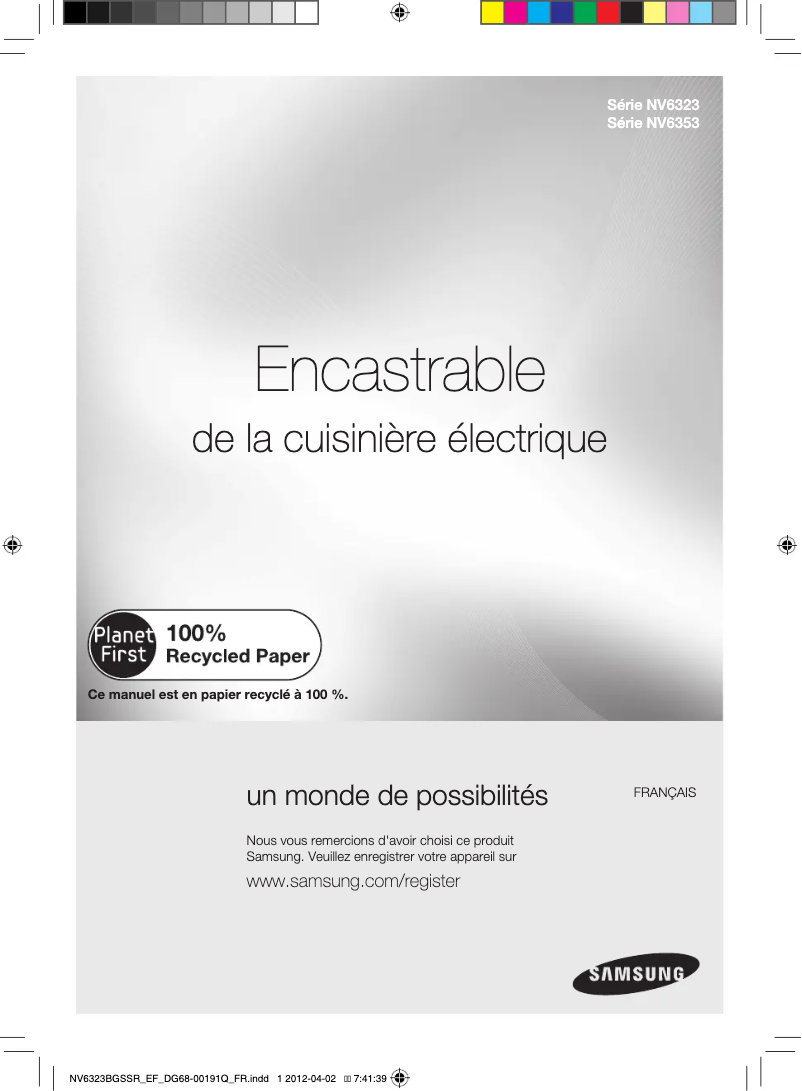 Page n°1 - Manuel utilisateur Samsung NV6353