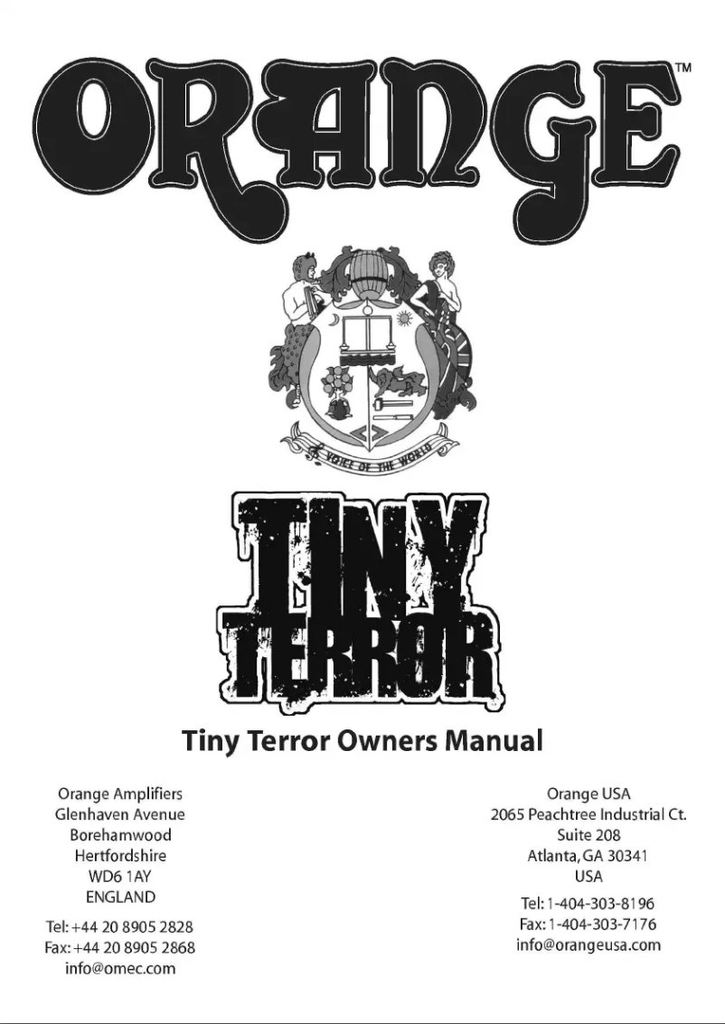 Image de la première page du manuel de l'appareil Tiny Terror
