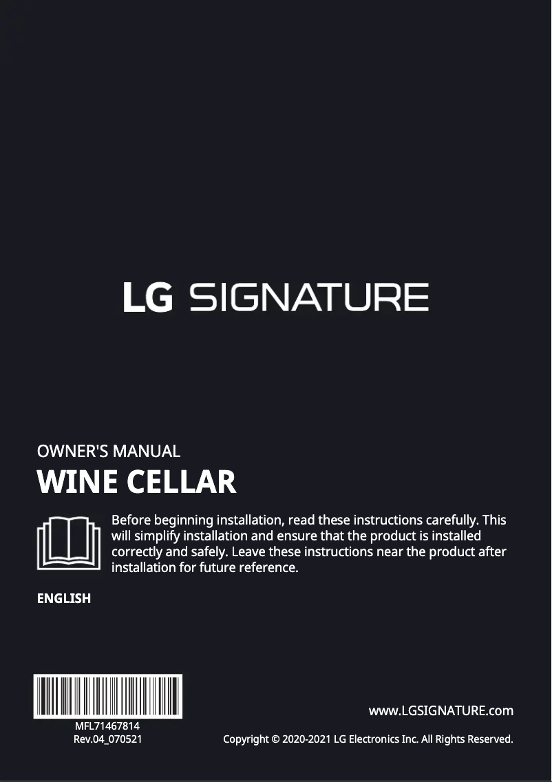 Page 1 de la notice Manuel utilisateur LG LSR200W1