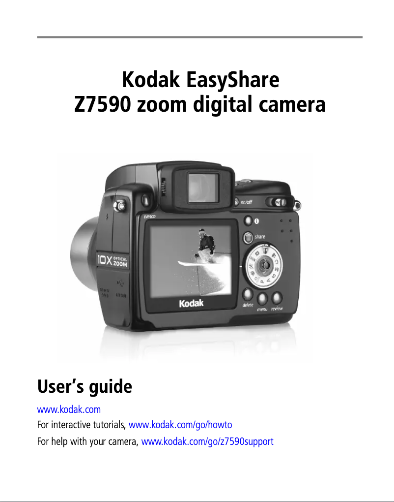 Page n°1 - Manuel utilisateur Kodak EasyShare Z7590