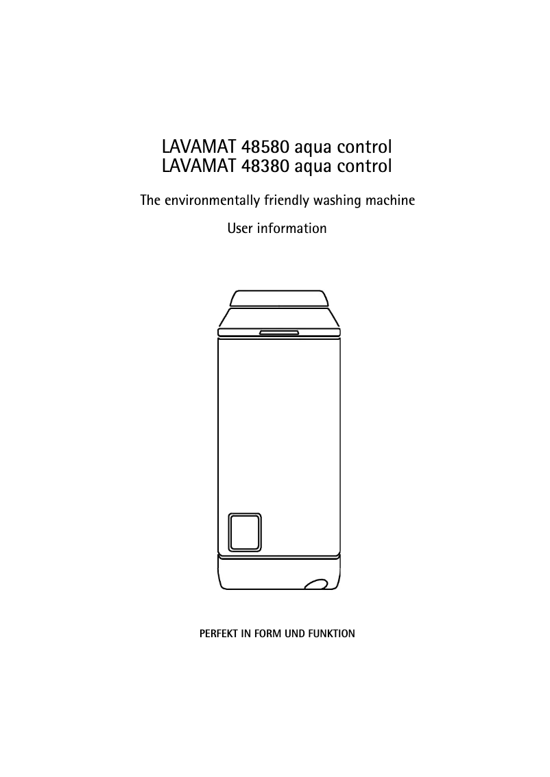 Página 1 del manual Manual de usuario AEG L 48580