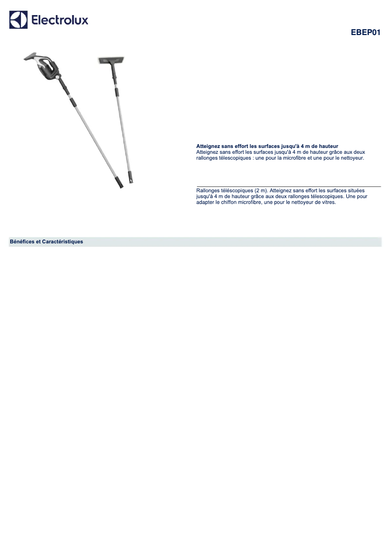 Page n°1 - Manuel utilisateur Electrolux EBEP01