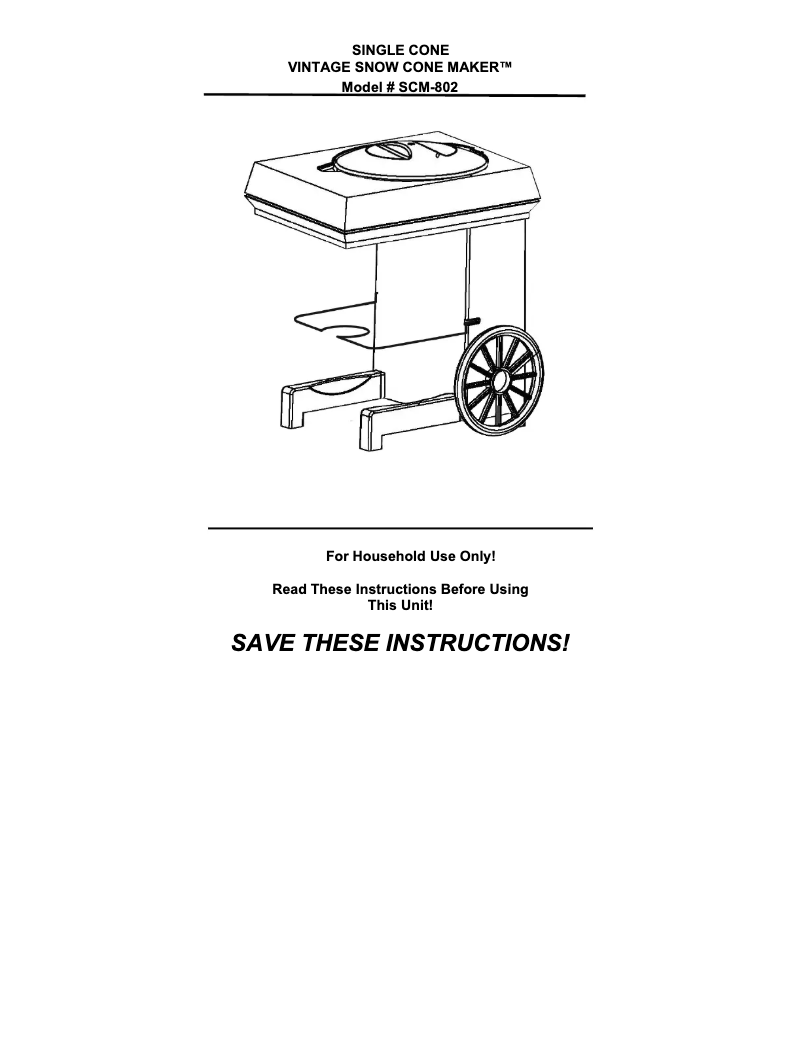 Página 1 del manual Manual de usuario Nostalgia SCM-802