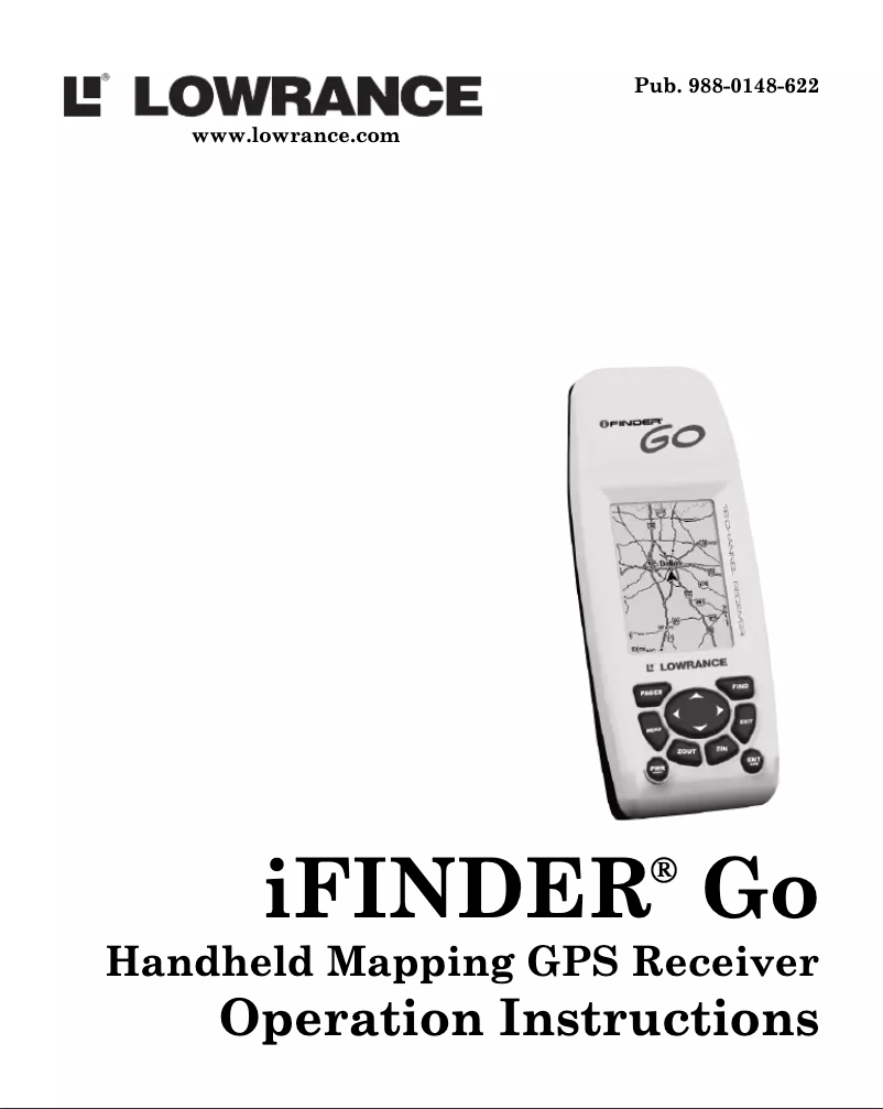 Image de la première page du manuel de l'appareil iFINDER Go2