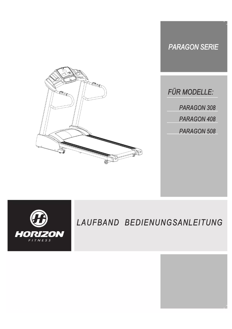 Page n°1 - Manuel utilisateur Horizon Fitness Paragon 308