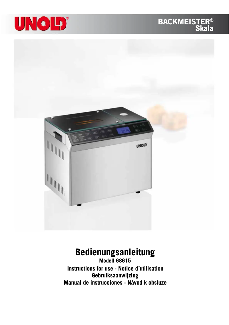 Page n°1 - Manuel utilisateur Unold 68615 Backmeister Skala