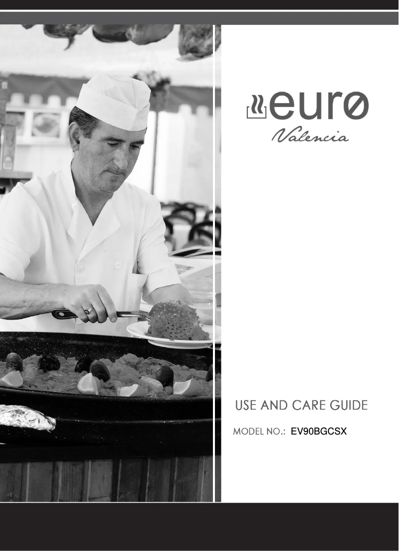 Page 1 de la notice Manuel utilisateur Euro Appliances EV90BGCSX