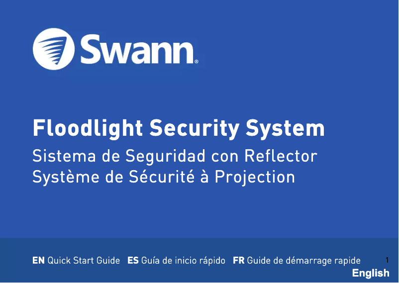Image de la première page du manuel de l'appareil Floodlight Security System