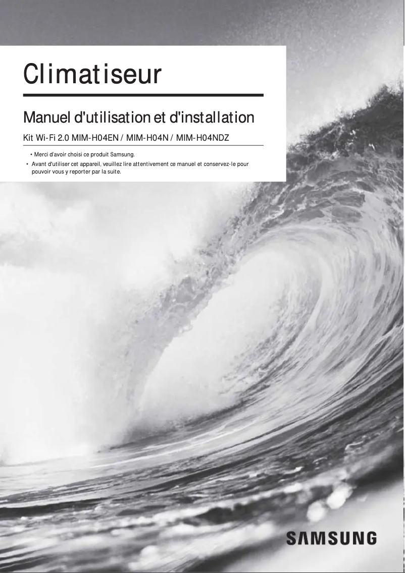 Page 1 de la notice Manuel utilisateur Samsung MIM-H04N