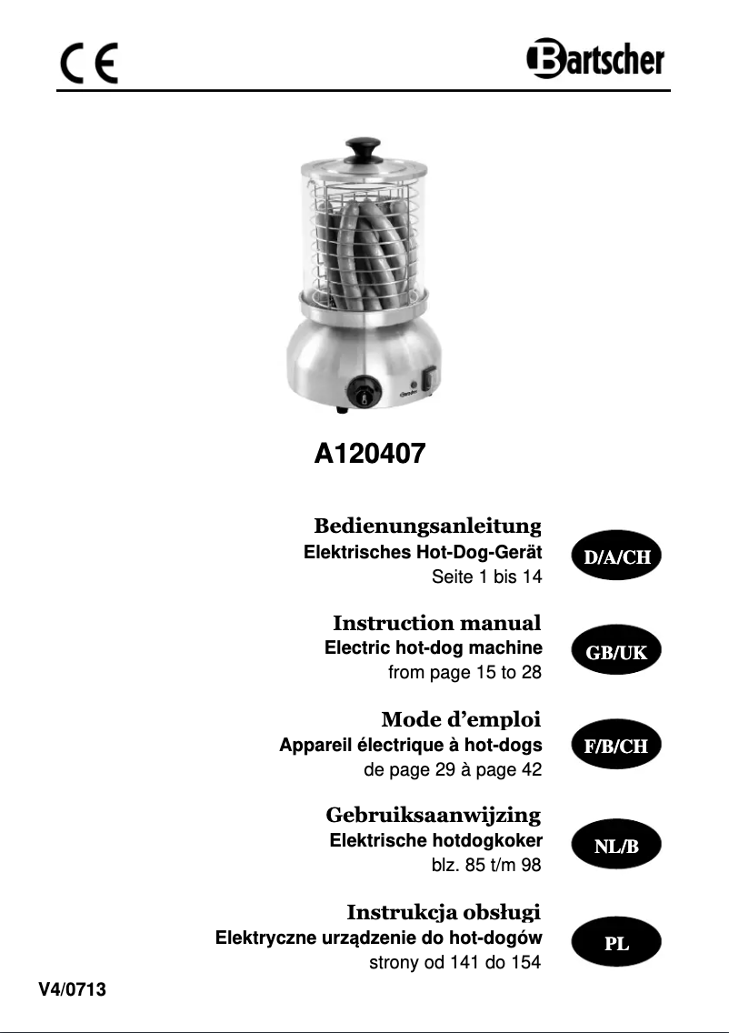 Image de la première page du manuel de l'appareil A120407
