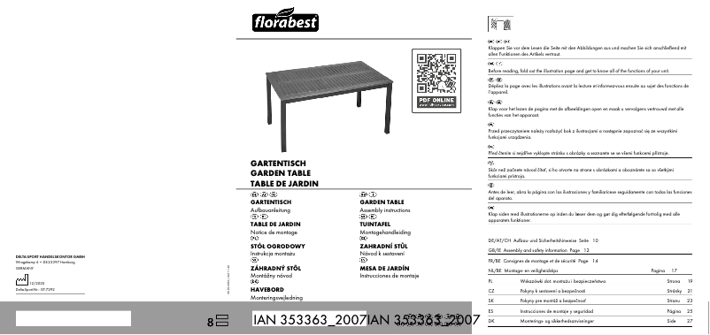 Página 1 del manual Manual de usuario Florabest IAN 353358