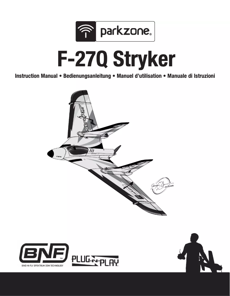 Page 1 de la notice Manuel utilisateur ParkZone F-27Q Stryker