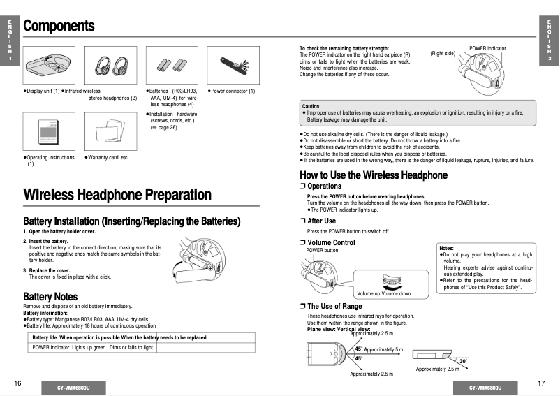 Página 1 del manual Manual de usuario Panasonic CY-VMX6800