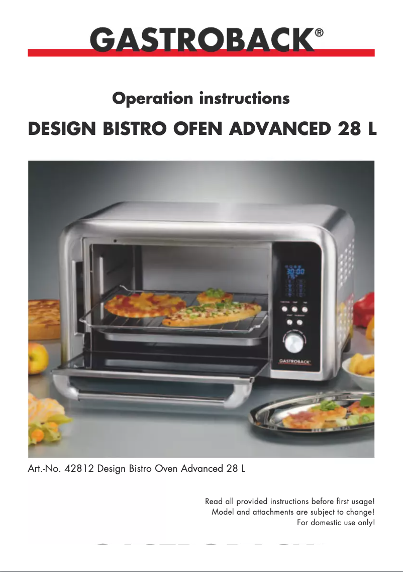 Image de la première page du manuel de l'appareil 42812