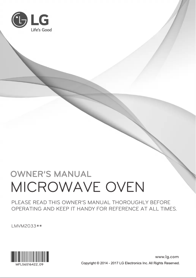 Page n°1 - Manuel utilisateur LG LMVM2033BM